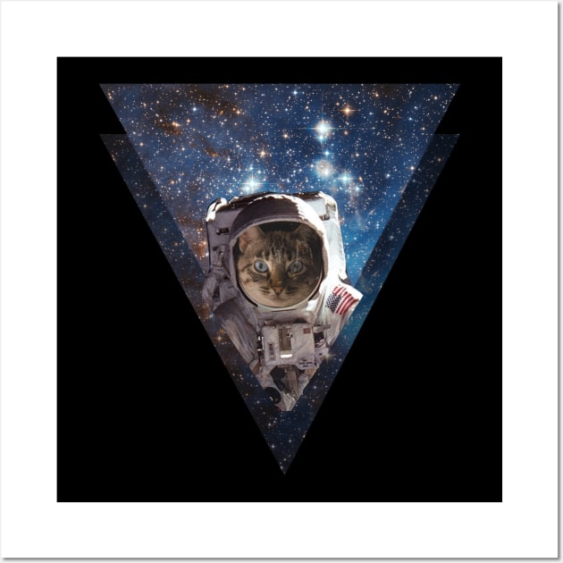 Astronaut Space Cat in Galaxy Wall Art by Bluepress